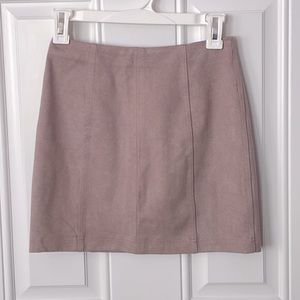 Faux suede skirt